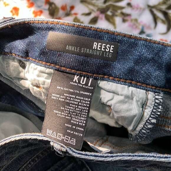 Kut from the Kloth Jeans Womens 4 Reese Ankle Straight Leg Distressed - Picture 8 of 10